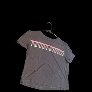 American Eagle Outfitters Black and Pink Short Sleeve Tee